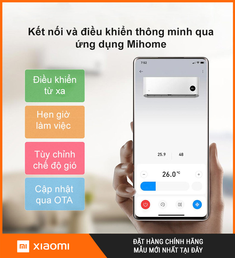 Điều Hòa Xiaomi Mijia KFR-26GW/V1A1 1HP 2 Chiều