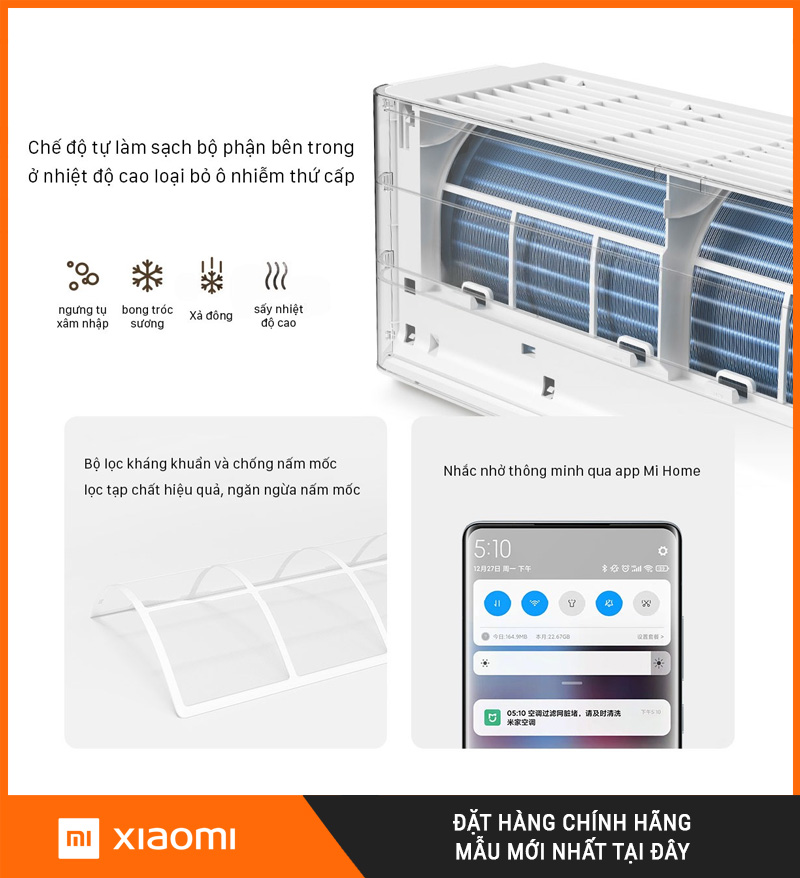 Điều Hòa Xiaomi Mijia KFR-72GW/D1A2 3HP 2 Chiều