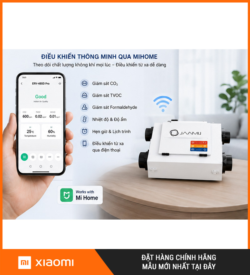 Máy Cấp Khí Tươi 2 Chiều JaamiJ ERV-250D Pro