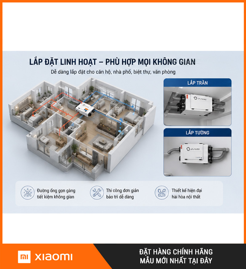 Máy Cấp Khí Tươi 2 Chiều JaamiJ ERV-380D Pro