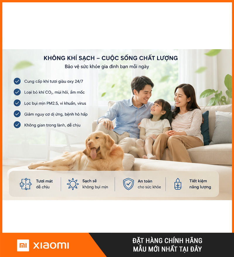 Máy Cấp Khí Tươi 2 Chiều JaamiJ ERV-485D Pro