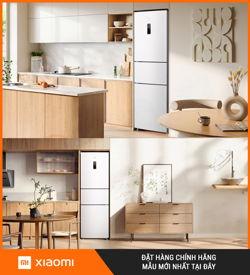 Tủ Lạnh Xiaomi Mijia 256L, 3 Cánh, Hạn Chế Đông Dính