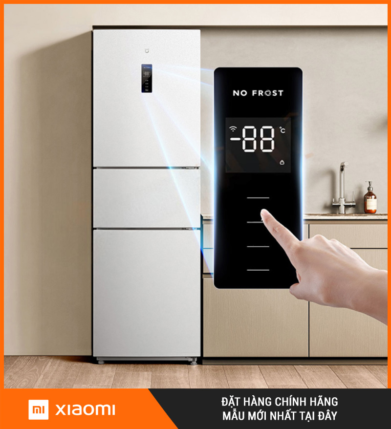 Tủ Lạnh Xiaomi Mijia 256L, 3 Cánh, Hạn Chế Đông Dính