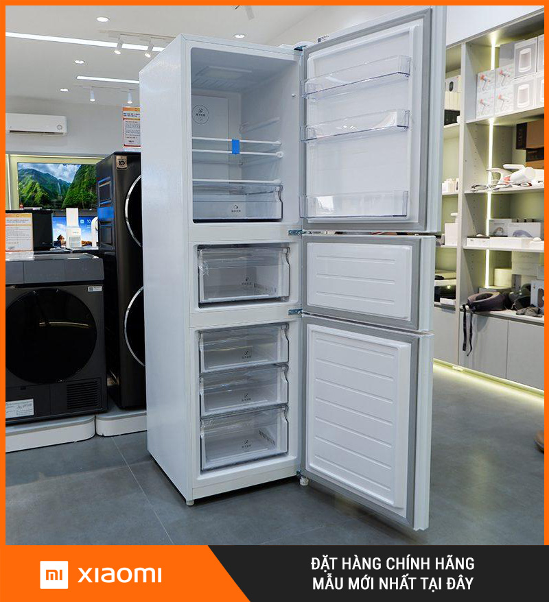 Tủ Lạnh Xiaomi Mijia 256L, 3 Cánh, Hạn Chế Đông Dính