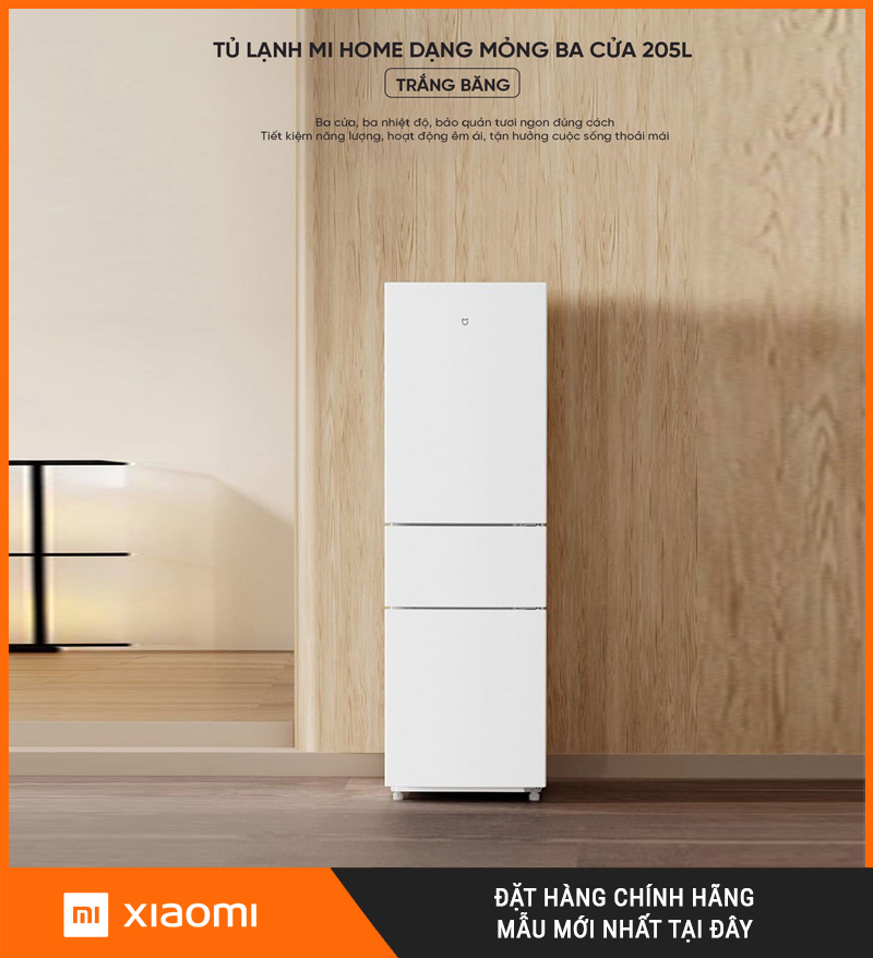 Tủ Lạnh 3 Cánh Xiaomi Mijia 205L Chính Hãng Giá Rẻ