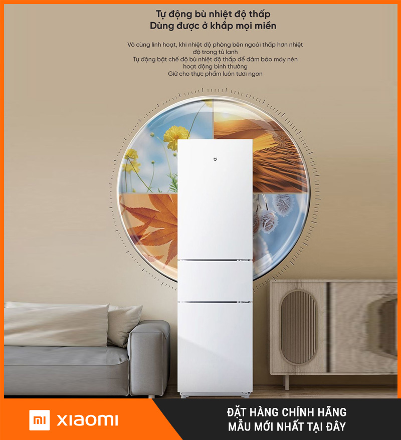 Tủ Lạnh 3 Cánh Xiaomi Mijia 205L Chính Hãng Giá Rẻ