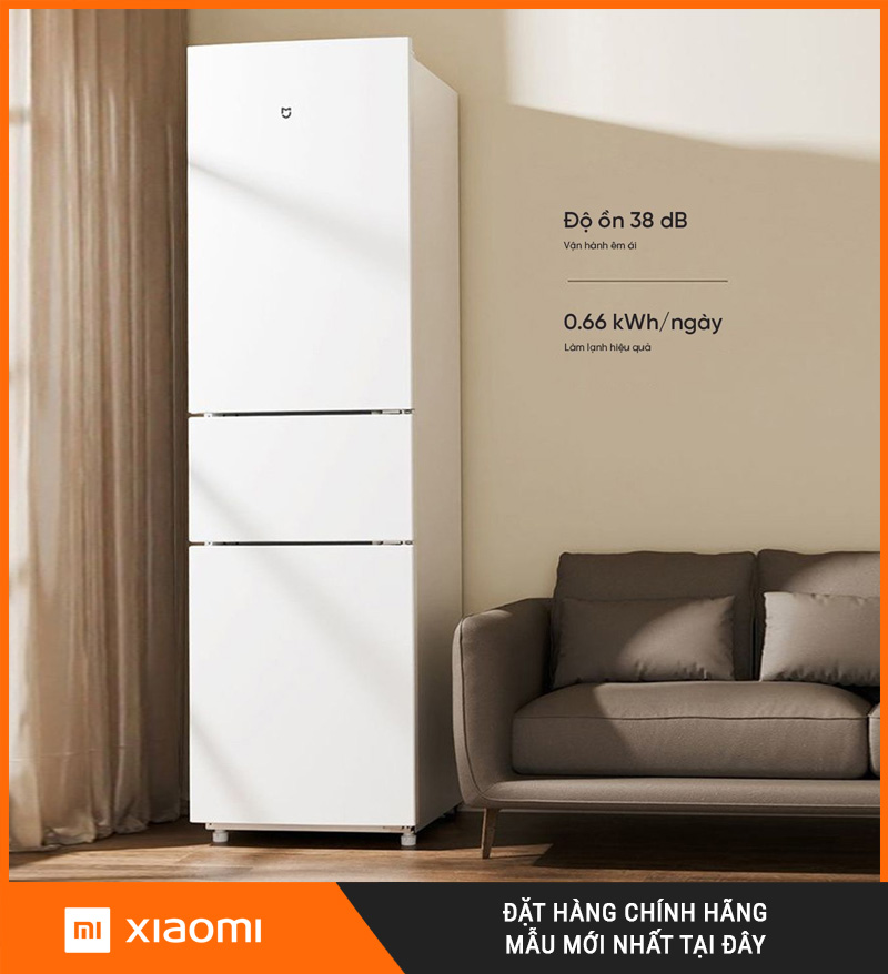 Tủ Lạnh 3 Cánh Xiaomi Mijia 205L Chính Hãng Giá Rẻ