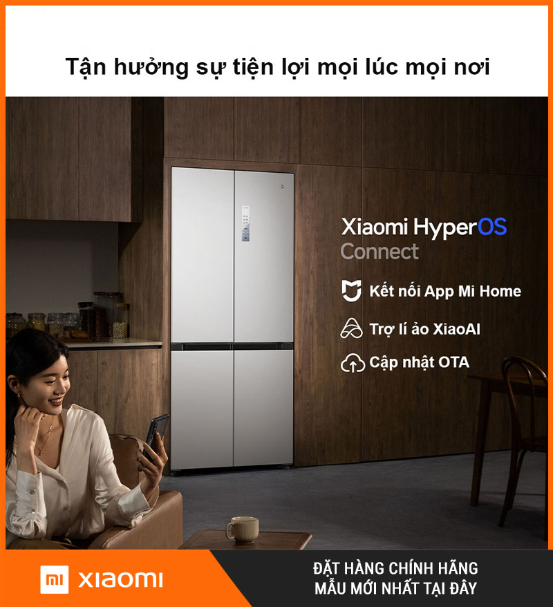 Tủ lạnh Xiaomi Mijia 518L 4 Cánh Âm Tường